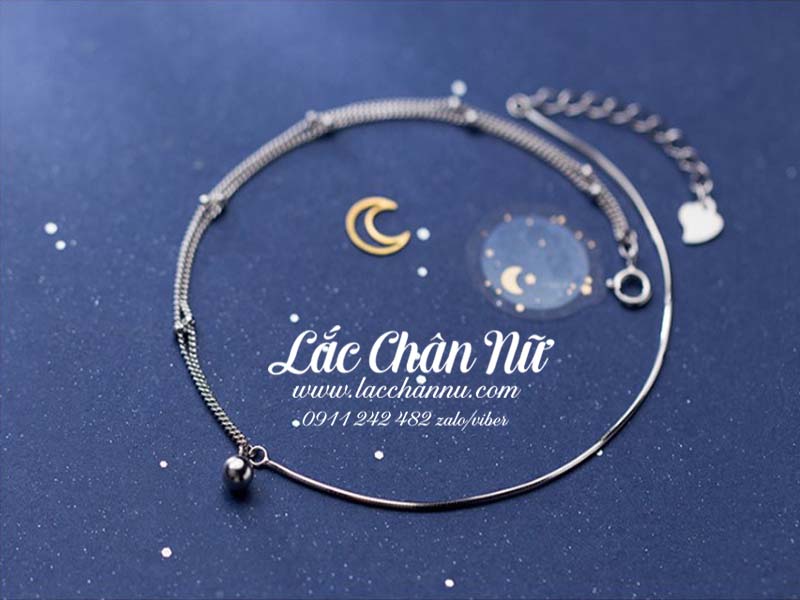 Lắc chân bạc nữ cao cấp cá tính LCBN194