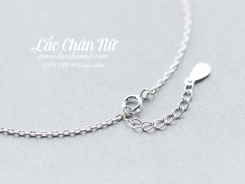 Lắc chân bạc nữ cao cấp hình cá heo dễ thương LCBN198