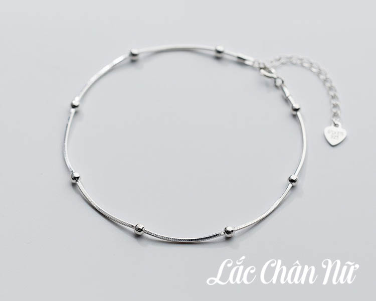 Lắc chân bạc nữ bi tròn nhẹ nhàng LCBN172