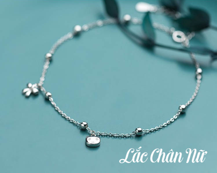 Lắc chân bạc nữ cao cấp mặt gấu dễ thương LCBN184